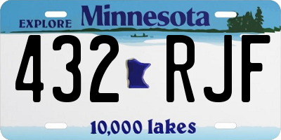 MN license plate 432RJF