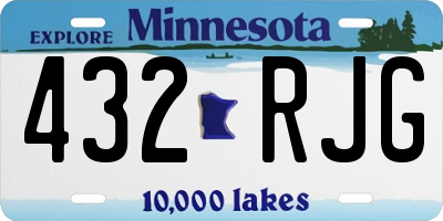 MN license plate 432RJG
