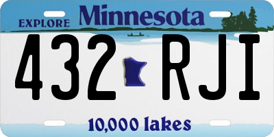 MN license plate 432RJI