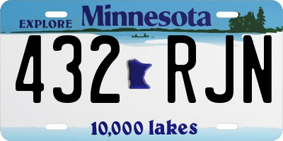 MN license plate 432RJN