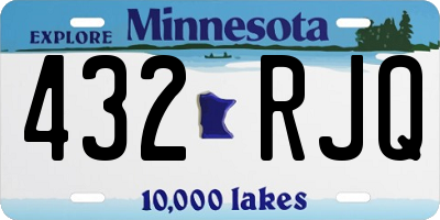 MN license plate 432RJQ