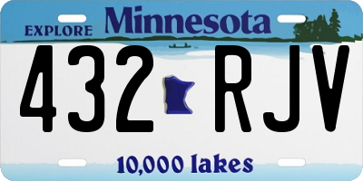 MN license plate 432RJV