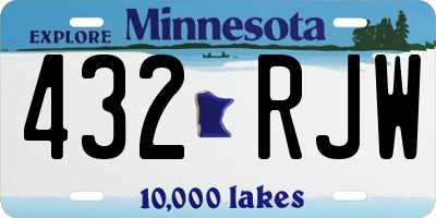 MN license plate 432RJW
