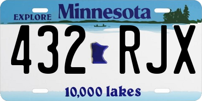 MN license plate 432RJX