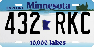 MN license plate 432RKC