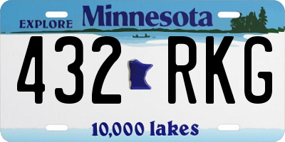 MN license plate 432RKG