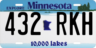 MN license plate 432RKH