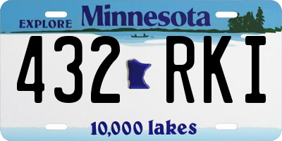 MN license plate 432RKI