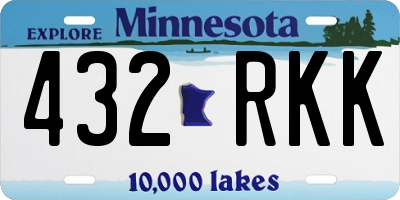 MN license plate 432RKK