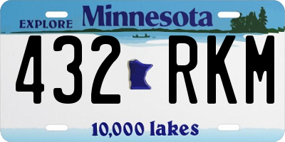 MN license plate 432RKM