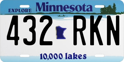 MN license plate 432RKN