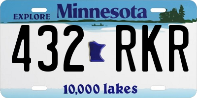 MN license plate 432RKR