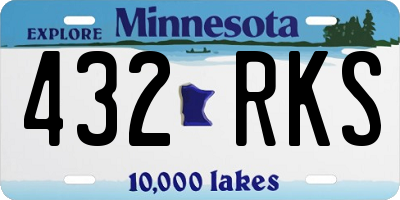 MN license plate 432RKS
