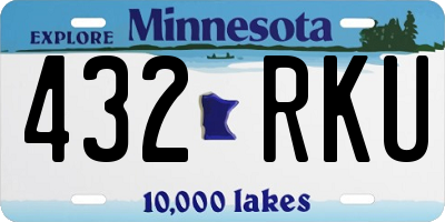 MN license plate 432RKU