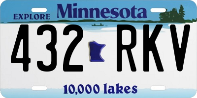 MN license plate 432RKV