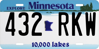 MN license plate 432RKW