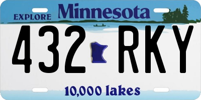 MN license plate 432RKY