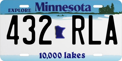 MN license plate 432RLA