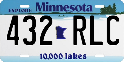 MN license plate 432RLC