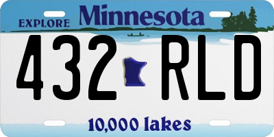 MN license plate 432RLD