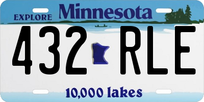 MN license plate 432RLE