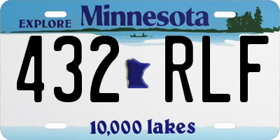 MN license plate 432RLF