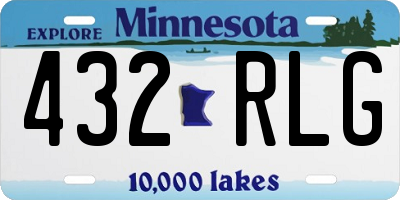 MN license plate 432RLG