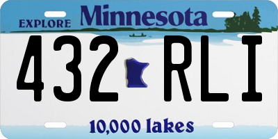 MN license plate 432RLI