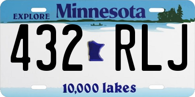 MN license plate 432RLJ
