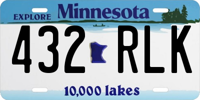 MN license plate 432RLK