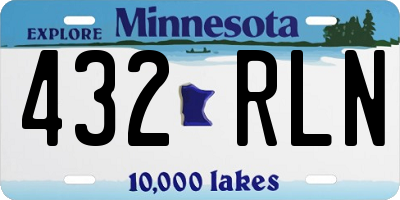 MN license plate 432RLN
