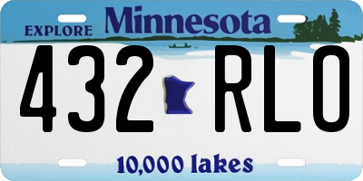 MN license plate 432RLO