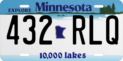 MN license plate 432RLQ