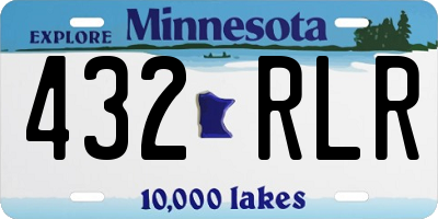 MN license plate 432RLR