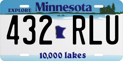 MN license plate 432RLU