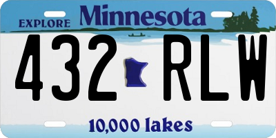 MN license plate 432RLW