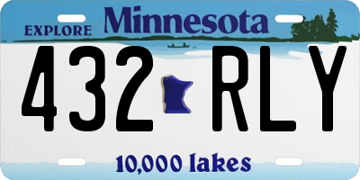 MN license plate 432RLY