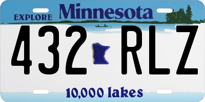 MN license plate 432RLZ