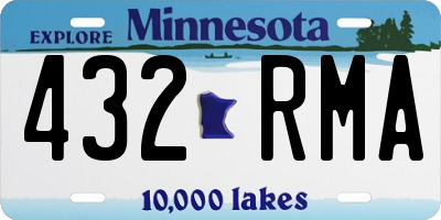 MN license plate 432RMA