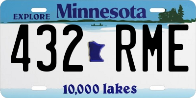 MN license plate 432RME