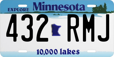 MN license plate 432RMJ