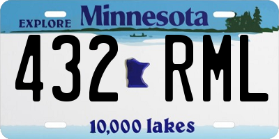 MN license plate 432RML