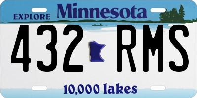 MN license plate 432RMS