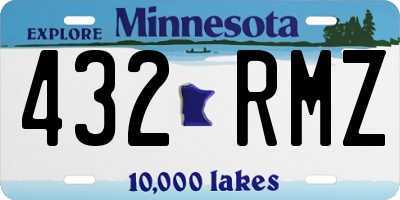 MN license plate 432RMZ
