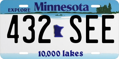 MN license plate 432SEE