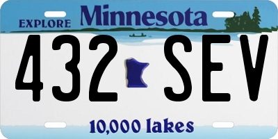 MN license plate 432SEV