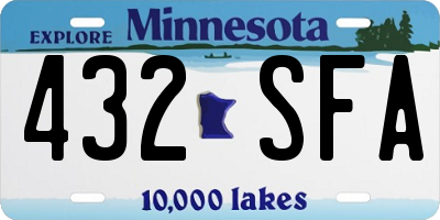 MN license plate 432SFA