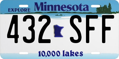 MN license plate 432SFF