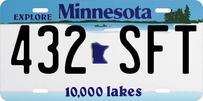 MN license plate 432SFT