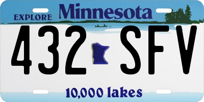 MN license plate 432SFV